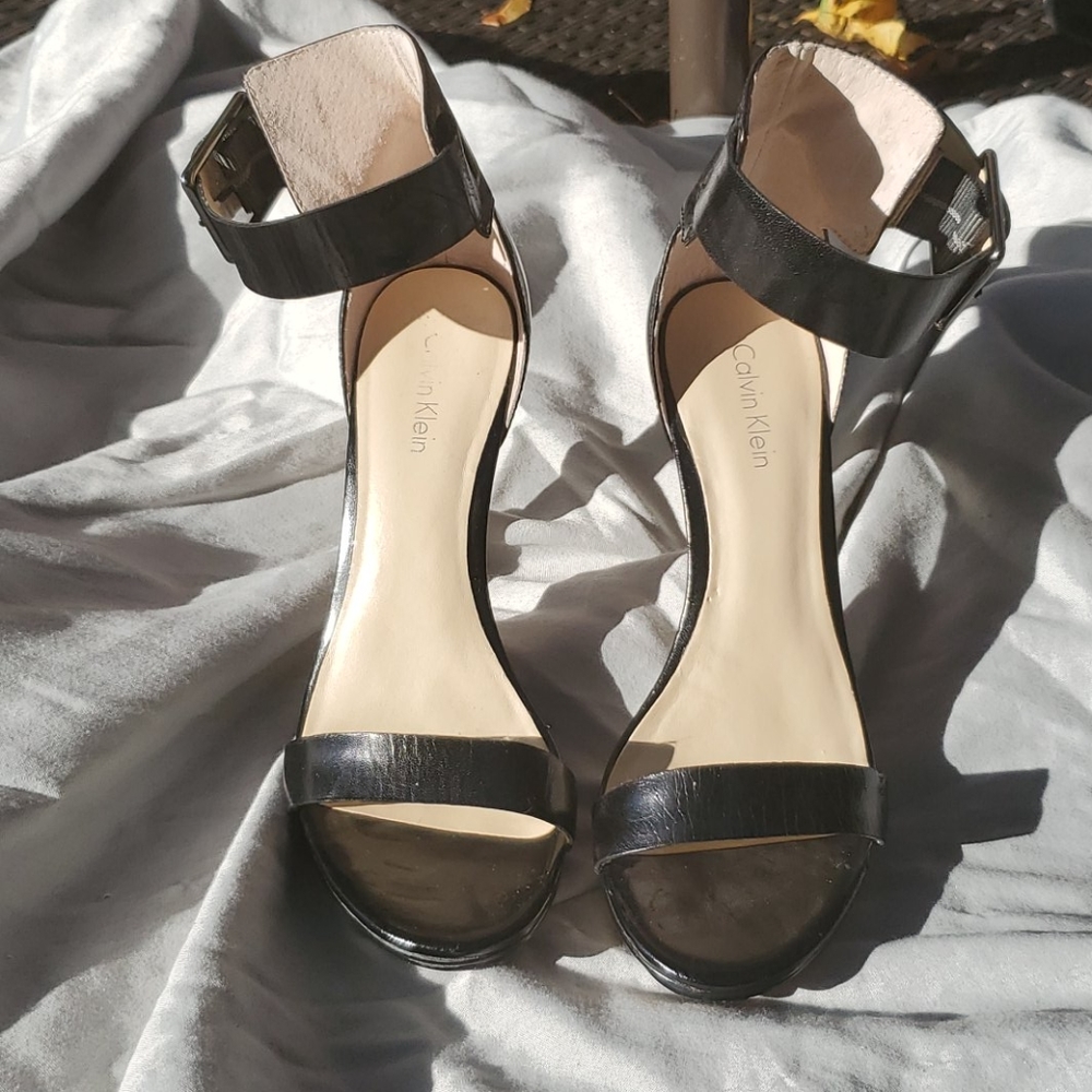 Black and Zebra Calvin Klein heels